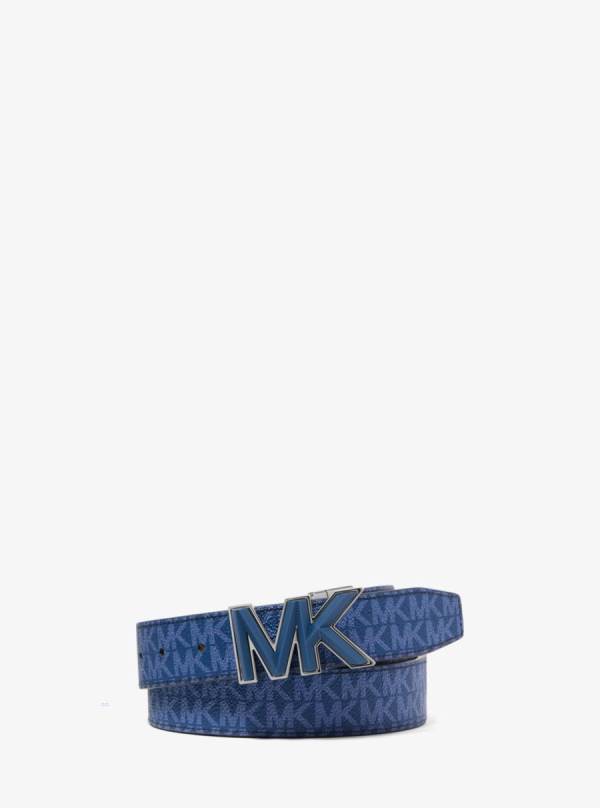 Panske Opasky Michael Kors Logo Modre - Doplnky Michael Kors Lacne | YRHCX-8240